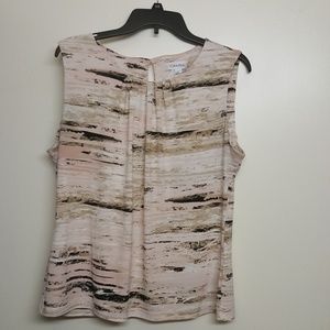 CALVIN KLEIN Sleeveless pleated top